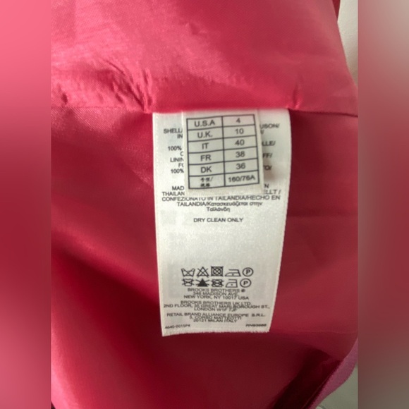 BROOKS BROTHERS Textured Pink Short Sleeve Dress Size 4 - Picture 7 of 11